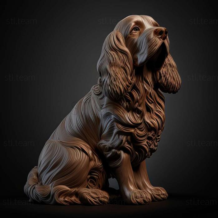3D модель Собака російського мисливського спанієля (STL)